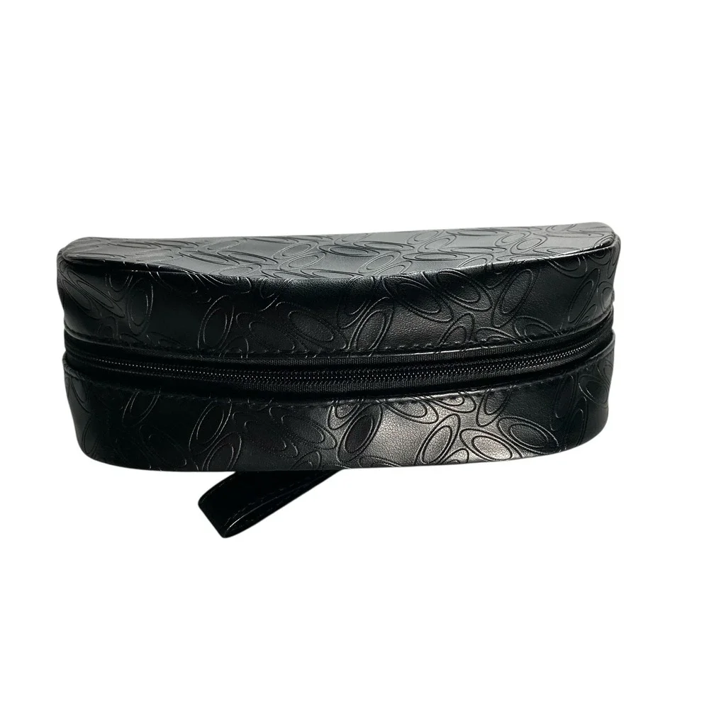 Oakley Black Embossed Logo Padded Glasses Case Pouch‎ Wrist Strap